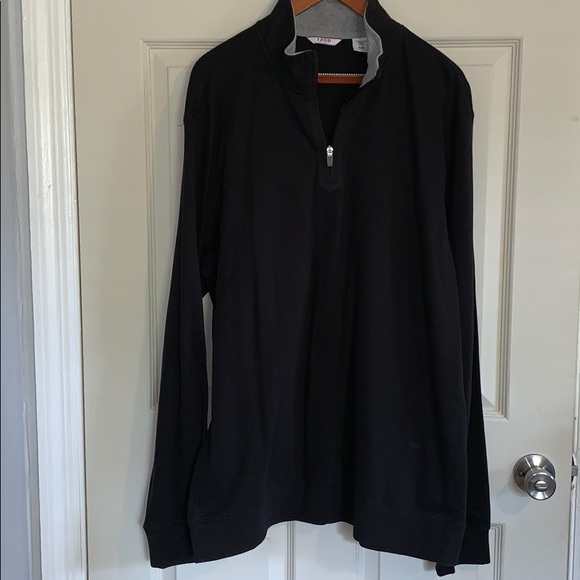 Izod Black Half Zip Pullover - Picture 2 of 4